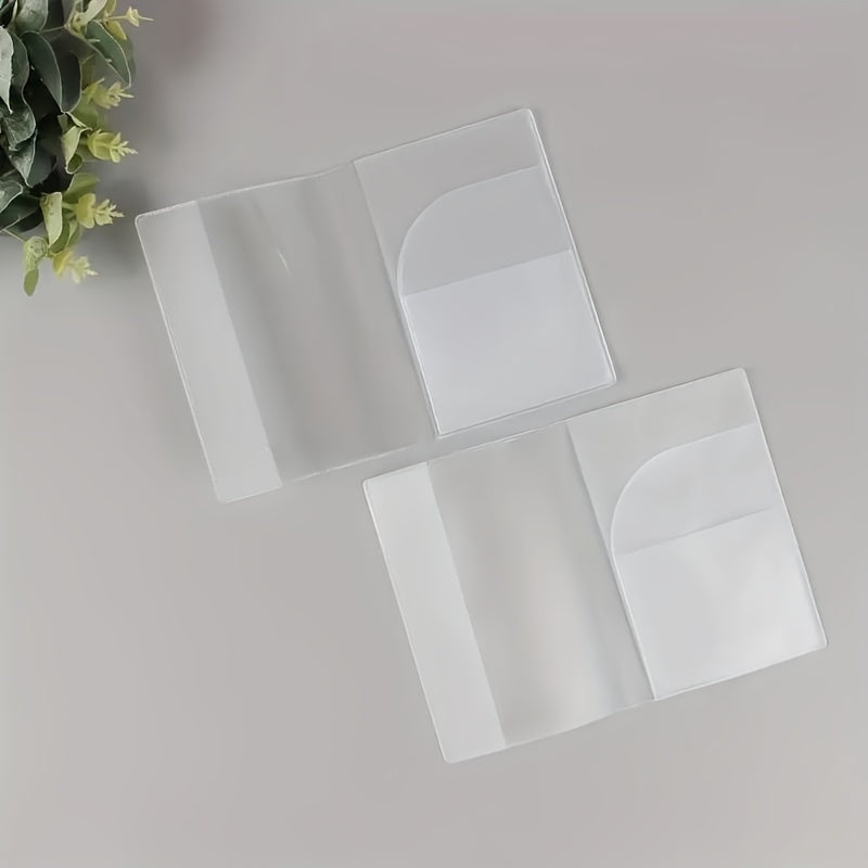 Porte-passeport transparent en PVC imperméable et antirayures