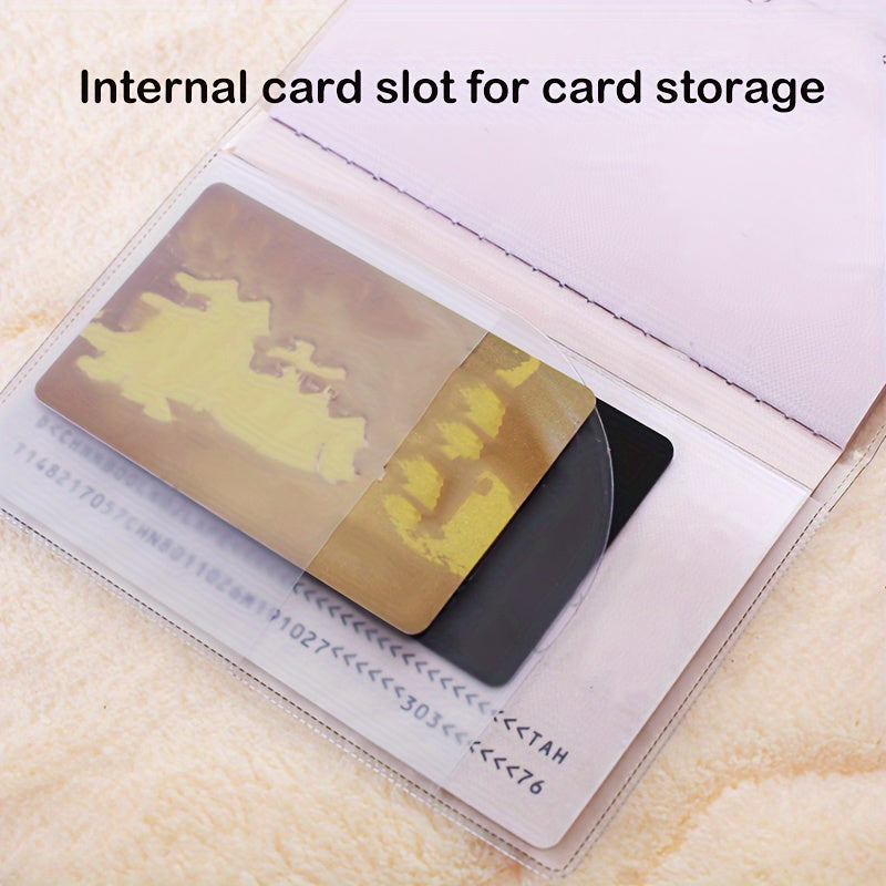 Porte-passeport transparent en PVC imperméable et antirayures