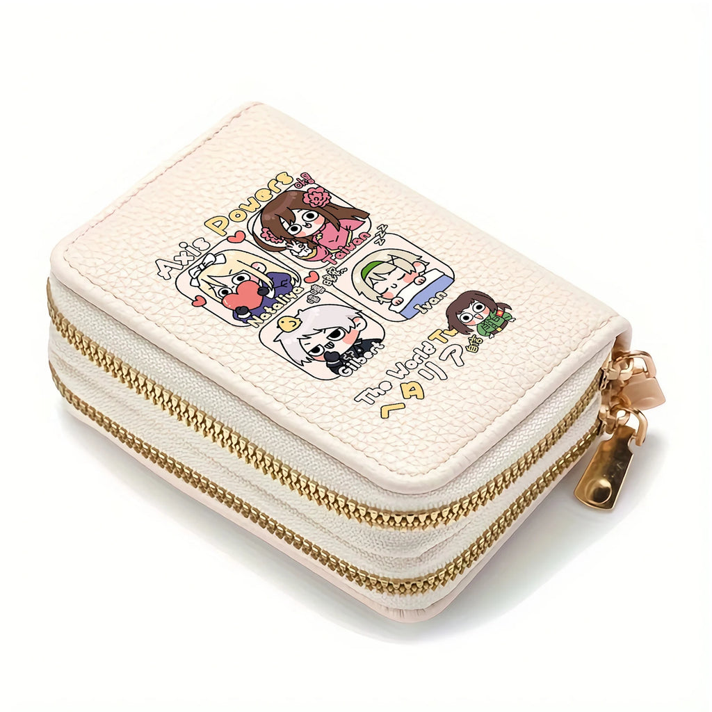 Portefeuille Anime  Axis Powers en cuir PU avec double compartiment zippé — photo 10