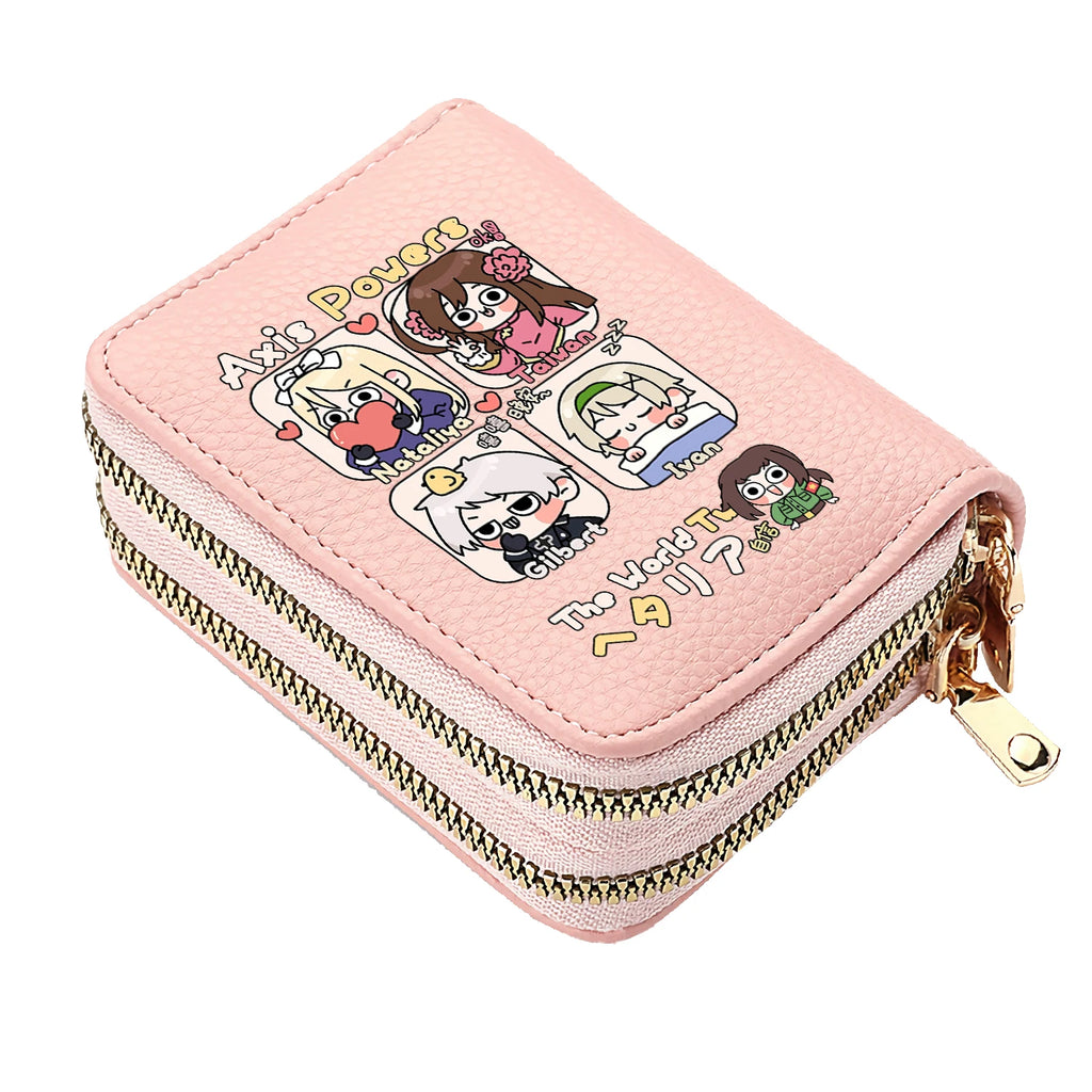 Portefeuille Anime  Axis Powers en cuir PU avec double compartiment zippé — photo 11