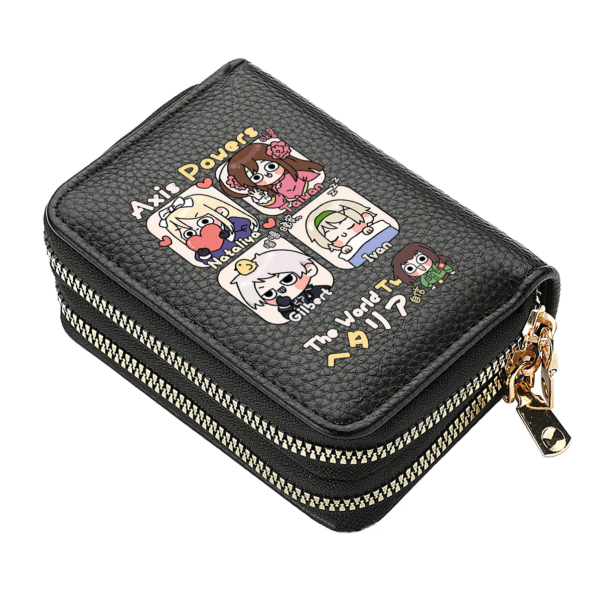 Portefeuille Anime  Axis Powers en cuir PU avec double compartiment zippé — photo 16