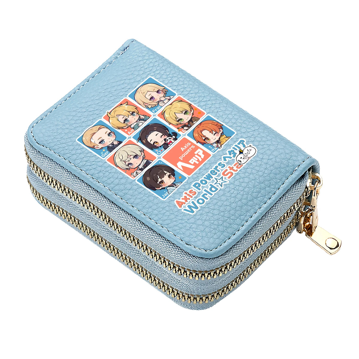 Portefeuille Anime  Axis Powers en cuir PU avec double compartiment zippé — photo 2