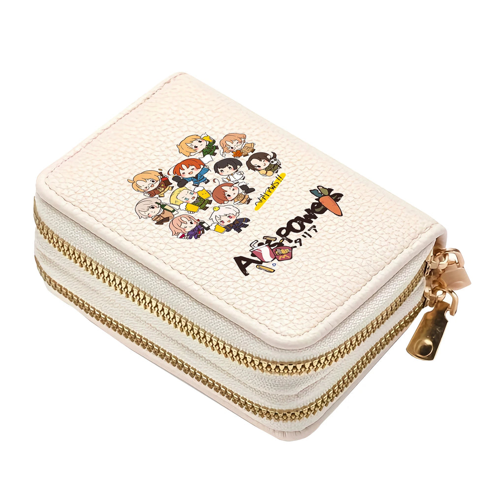 Portefeuille Anime  Axis Powers en cuir PU avec double compartiment zippé — photo 3