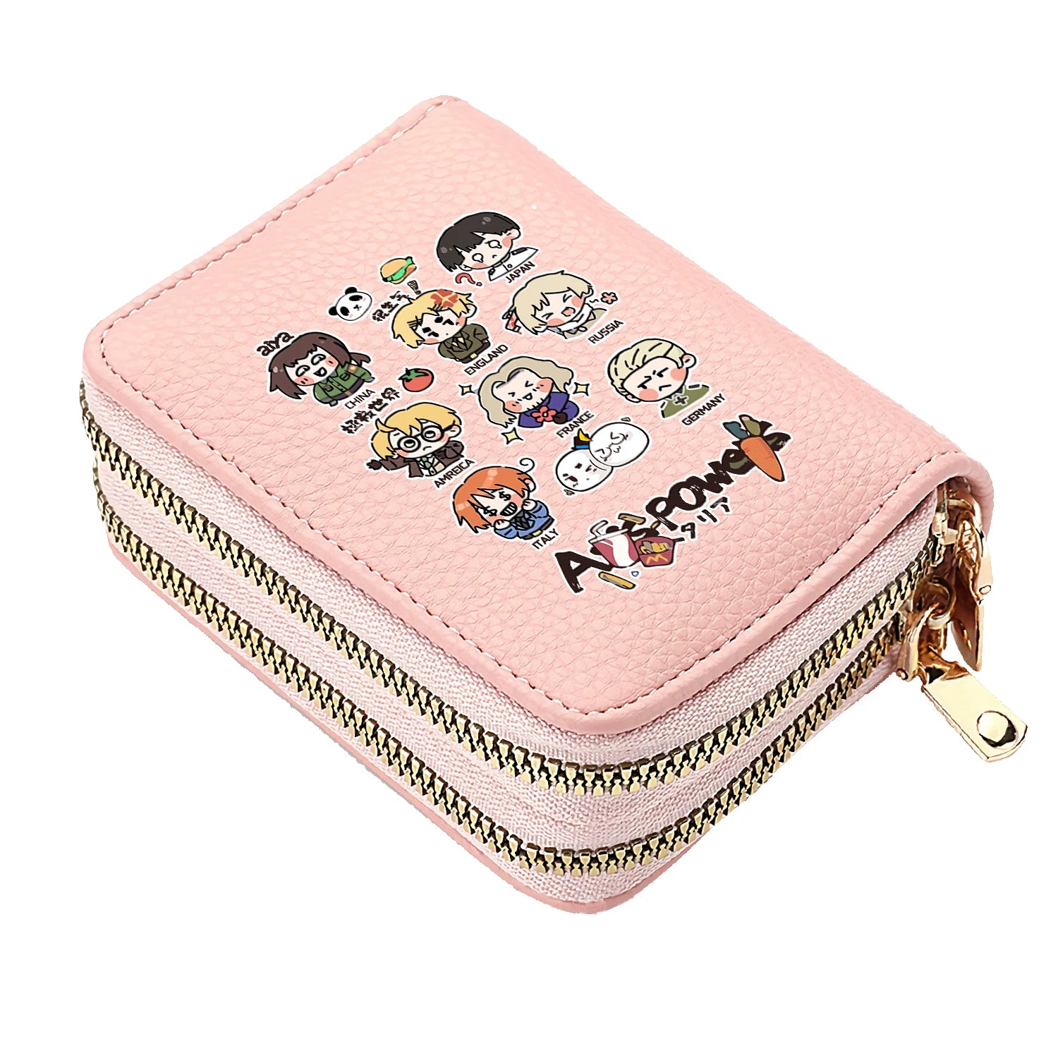 Portefeuille Anime  Axis Powers en cuir PU avec double compartiment zippé — photo 4 Image