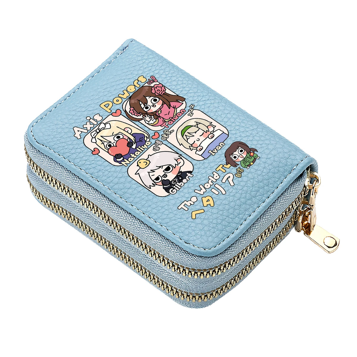 Portefeuille Anime  Axis Powers en cuir PU avec double compartiment zippé — photo 5