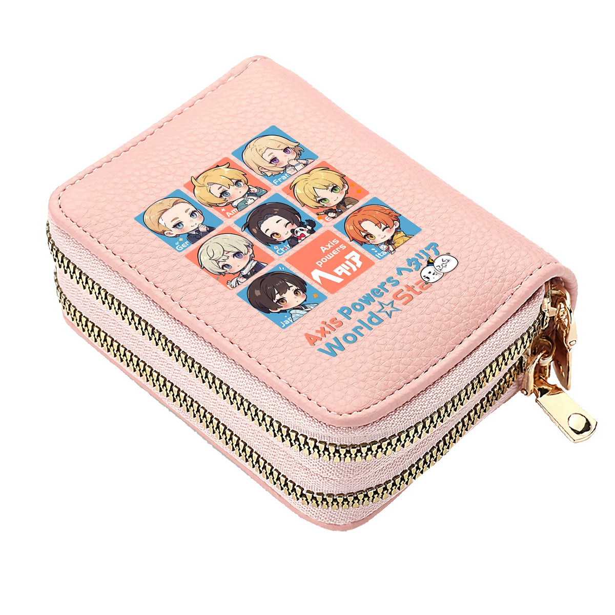 Portefeuille Anime  Axis Powers en cuir PU avec double compartiment zippé — photo 6