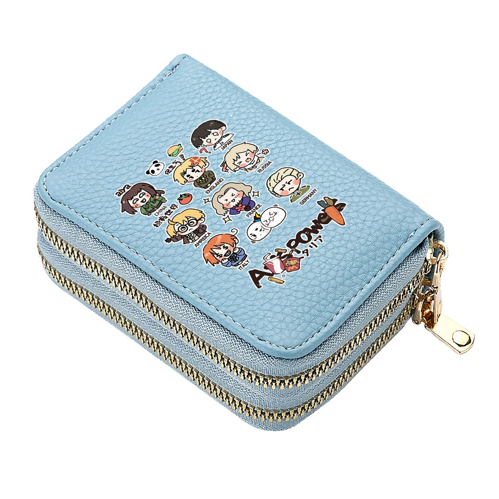Portefeuille Anime  Axis Powers en cuir PU avec double compartiment zippé — photo 8