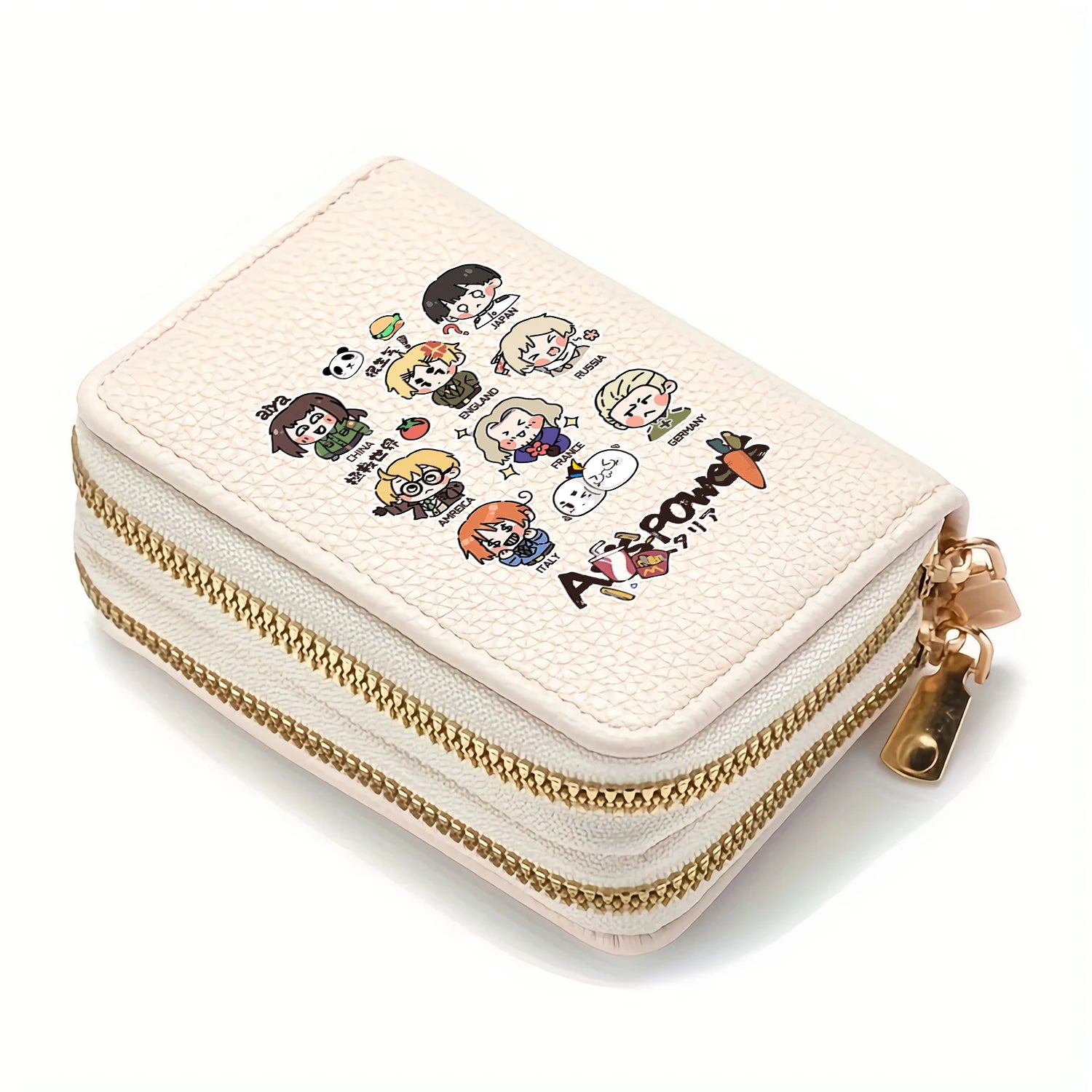 Portefeuille Anime  Axis Powers en cuir PU avec double compartiment zippé — photo 9 Image
