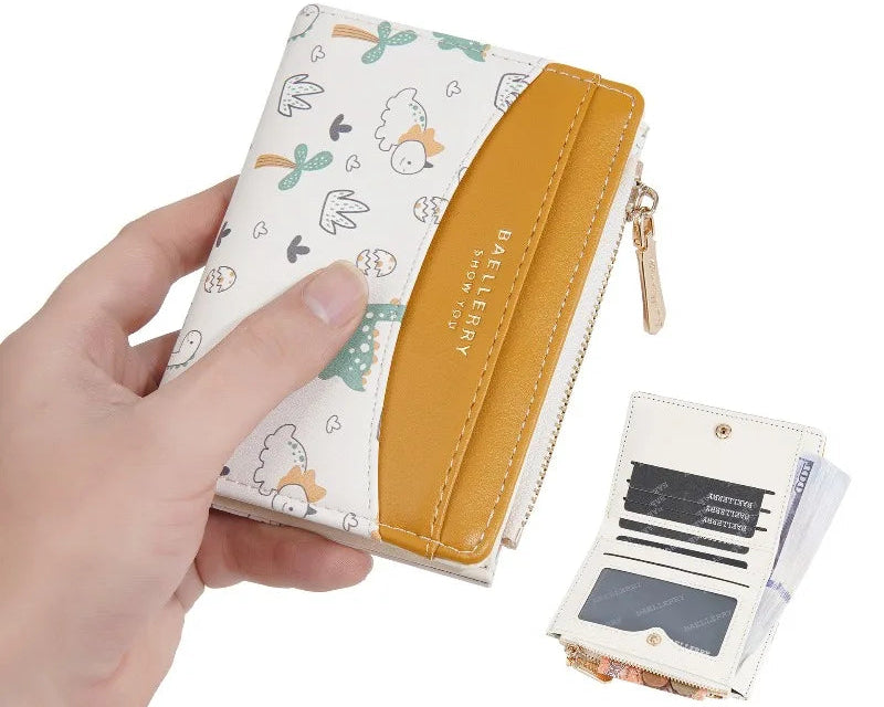 Portefeuille pour fille en cuir PU avec motifs cartoon et porte-monnaie — photo 1