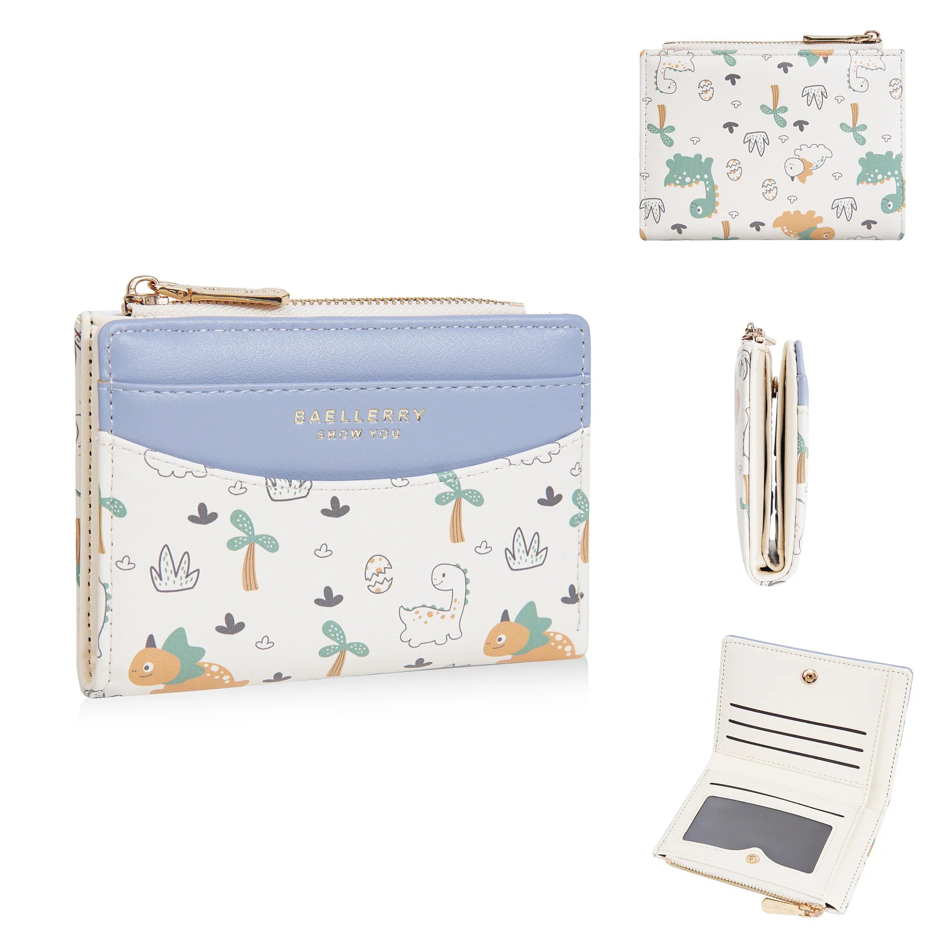 Portefeuille pour fille en cuir PU avec motifs cartoon et porte-monnaie — photo 10 Image