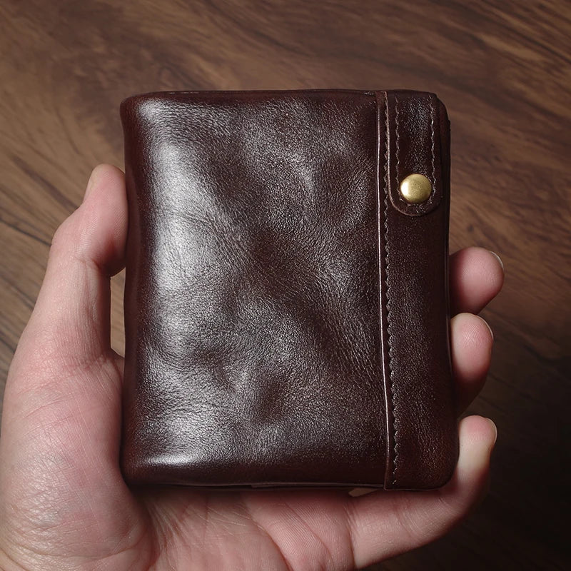 Portefeuille bifold en cuir véritable luxe - format compact et léger — photo 1