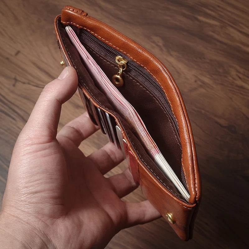 Portefeuille bifold en cuir véritable luxe - format compact et léger — photo 7