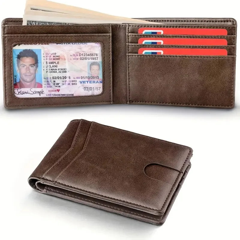 Portefeuille bifold vintage léger – Porte-cartes élégant et durable avec compartiment à monnaie — photo 2