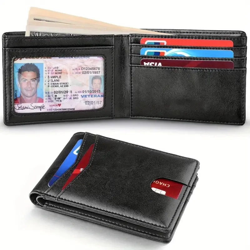 Portefeuille bifold vintage léger – Porte-cartes élégant et durable avec compartiment à monnaie — photo 7