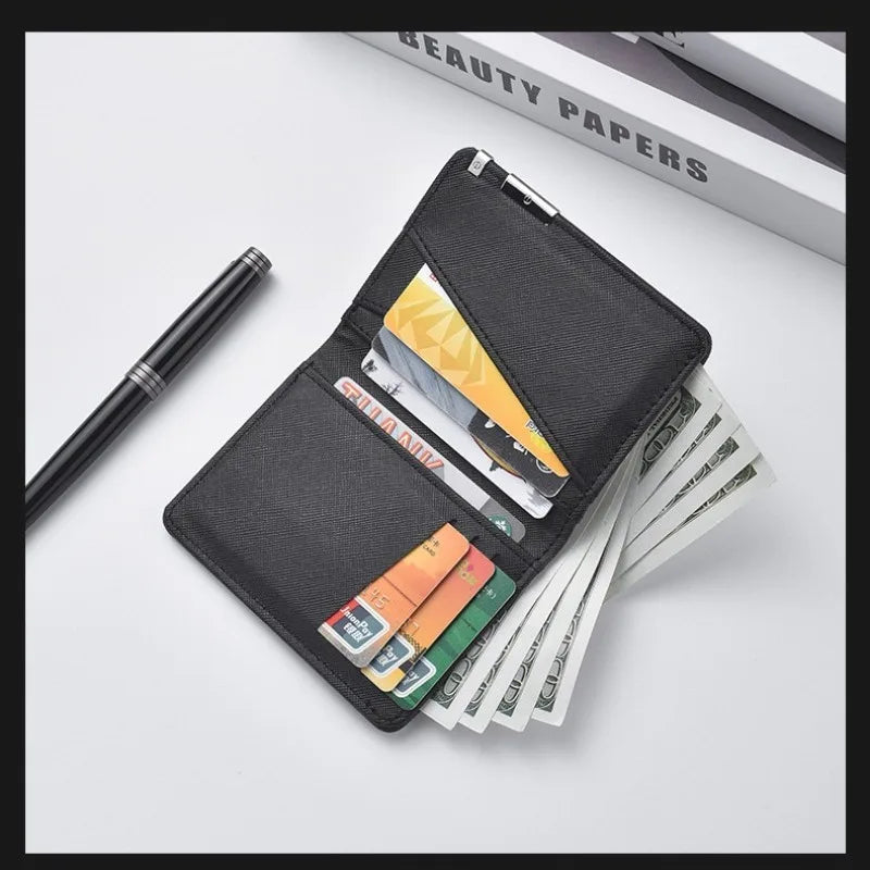 Portefeuille Business Slim à Motif Géométrique - Compact & Multi-cartes — photo 2