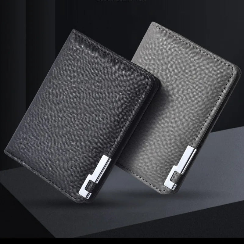 Portefeuille Business Slim à Motif Géométrique - Compact & Multi-cartes — photo 3