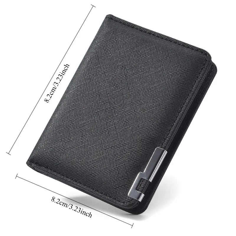 Portefeuille Business Slim à Motif Géométrique - Compact & Multi-cartes — photo 5 Image