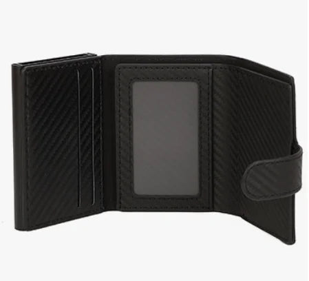 Portefeuille carte compact en cuir synthétique RFID avec porte-cartes sécurisé homme — photo 10