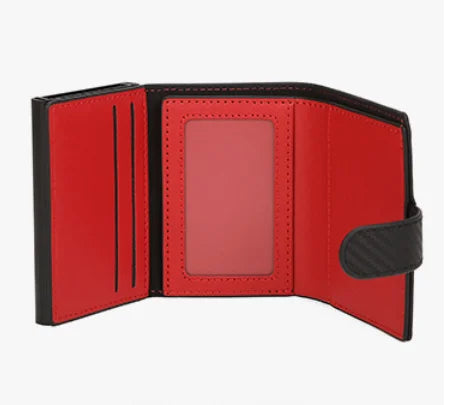 Portefeuille carte compact en cuir synthétique RFID avec porte-cartes sécurisé homme — photo 7