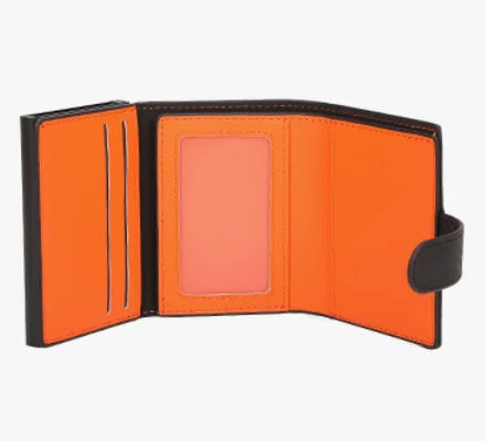 Portefeuille carte compact en cuir synthétique RFID avec porte-cartes sécurisé homme — photo 8