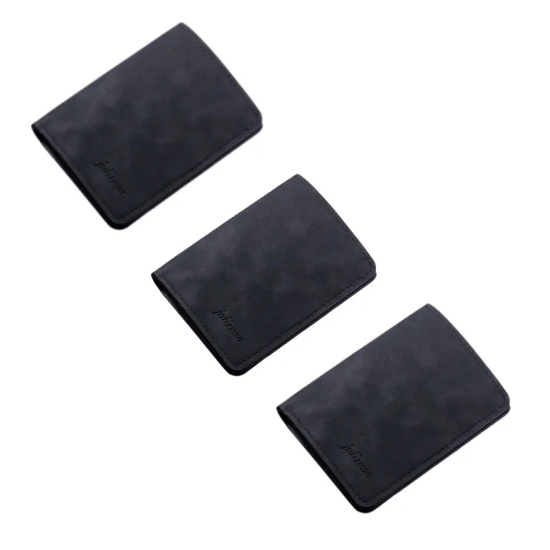 Portefeuille compact en cuir PU unisexe avec porte-cartes et compartiments multiples — photo 12