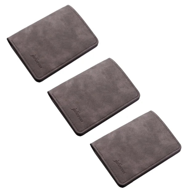 Portefeuille compact en cuir PU unisexe avec porte-cartes et compartiments multiples — photo 13