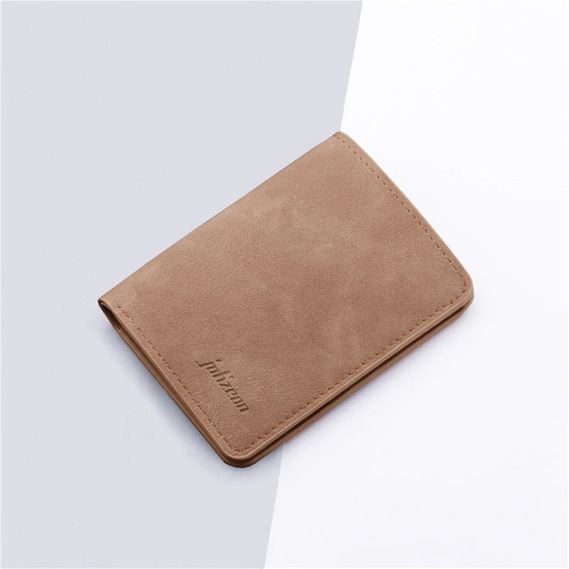 Portefeuille compact en cuir PU unisexe avec porte-cartes et compartiments multiples — photo 16 Image