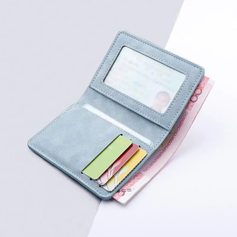 Portefeuille compact en cuir PU unisexe avec porte-cartes et compartiments multiples — photo 2