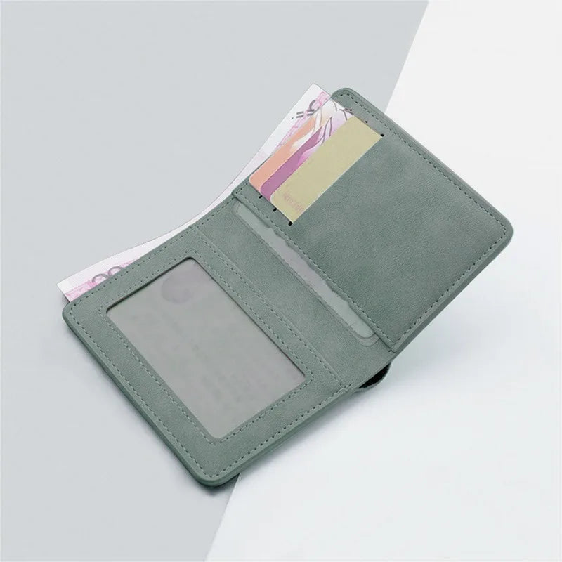 Portefeuille compact en cuir PU unisexe avec porte-cartes et compartiments multiples — photo 3