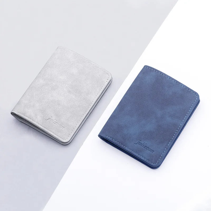 Portefeuille compact en cuir PU unisexe avec porte-cartes et compartiments multiples — photo 5