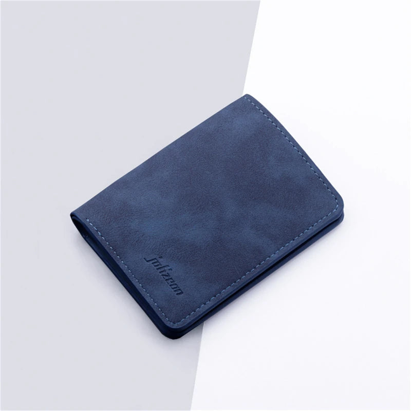 Portefeuille compact en cuir PU unisexe avec porte-cartes et compartiments multiples — photo 6