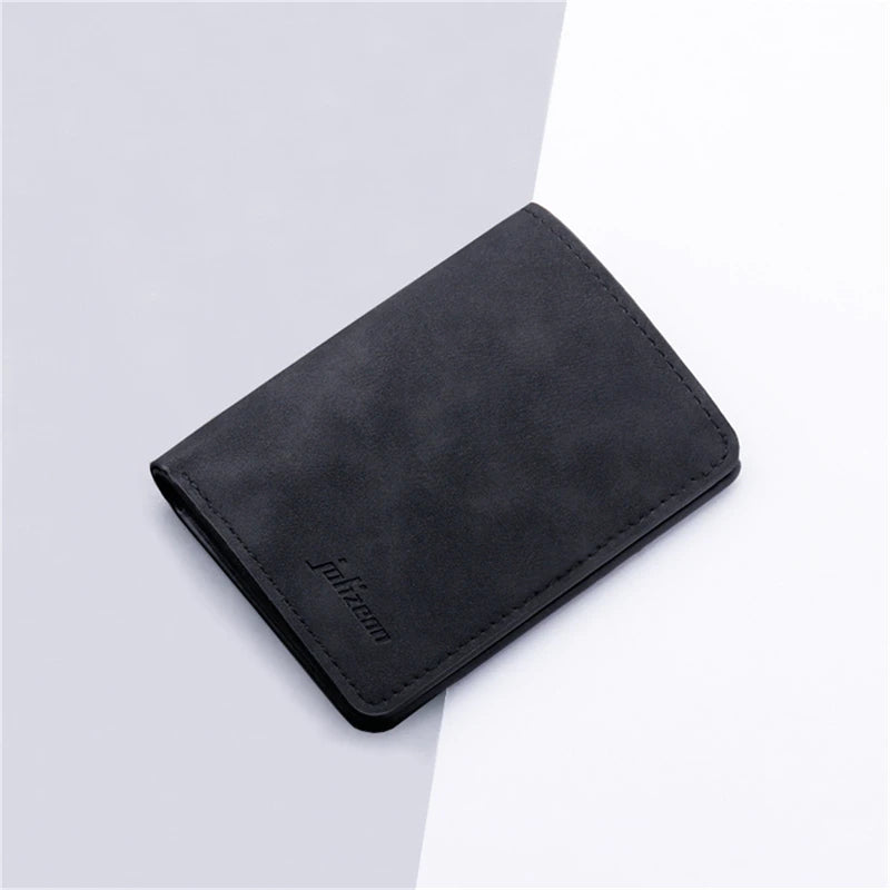 Portefeuille compact en cuir PU unisexe avec porte-cartes et compartiments multiples — photo 7