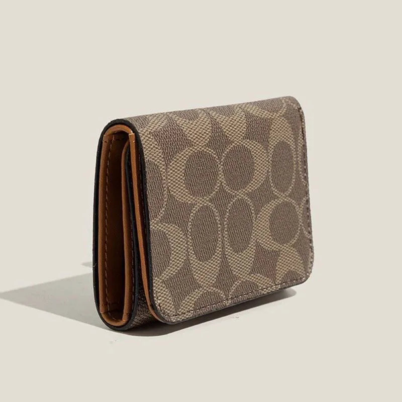 Portefeuille compact unisexe en PVC à trois volets avec porte-cartes et porte-monnaie — photo 1