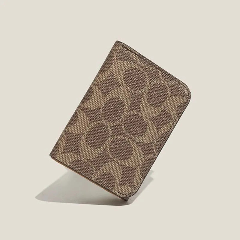 Portefeuille compact unisexe en PVC à trois volets avec porte-cartes et porte-monnaie — photo 4