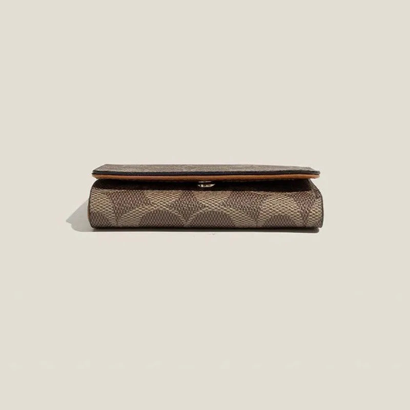 Portefeuille compact unisexe en PVC à trois volets avec porte-cartes et porte-monnaie — photo 5