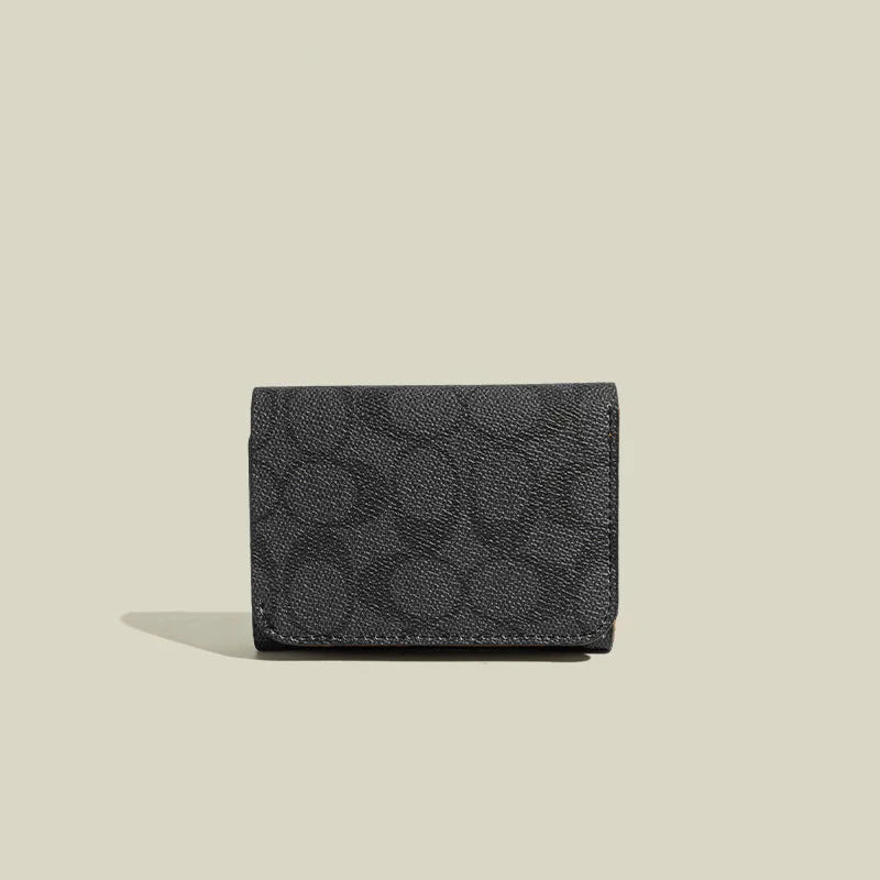 Portefeuille compact unisexe en PVC à trois volets avec porte-cartes et porte-monnaie — photo 7