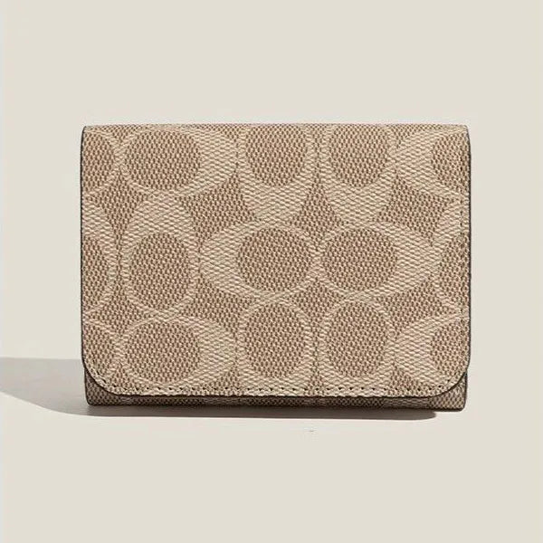 Portefeuille compact unisexe en PVC à trois volets avec porte-cartes et porte-monnaie — photo 8