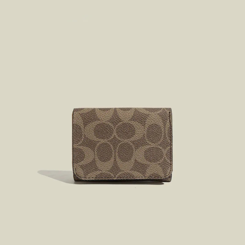 Portefeuille compact unisexe en PVC à trois volets avec porte-cartes et porte-monnaie — photo 9