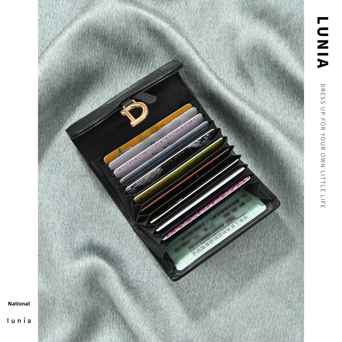 Portefeuille court en cuir véritable effet crocodile – Mini organiseur de luxe unisexe — photo 2