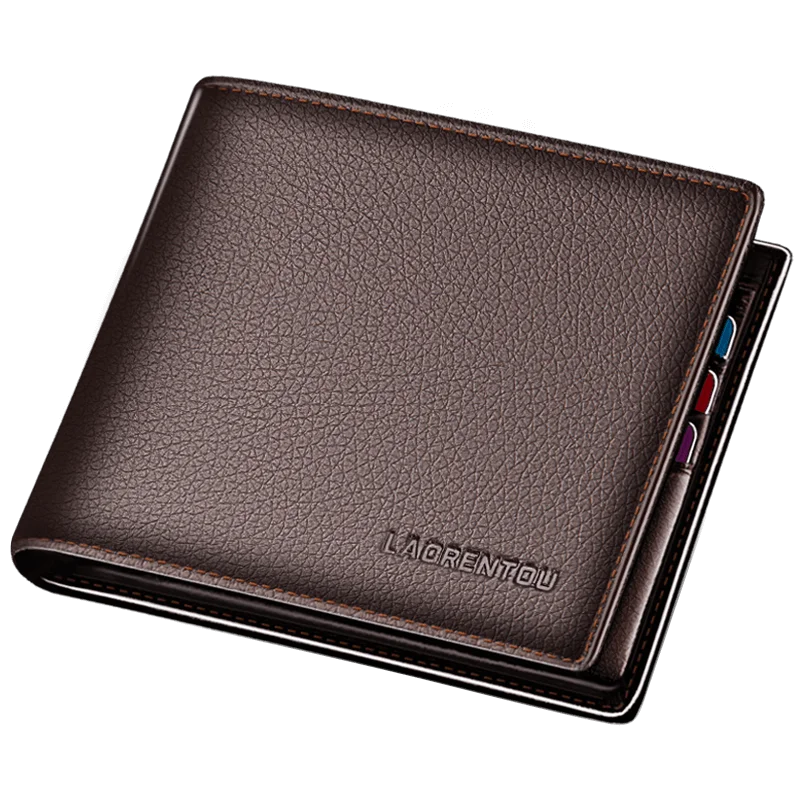 Portefeuille en cuir véritable pour homme avec poche zippée — photo 10