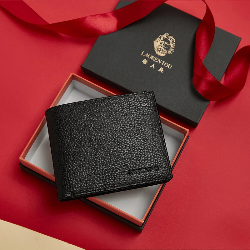 Portefeuille en cuir véritable pour homme avec poche zippée — photo 7