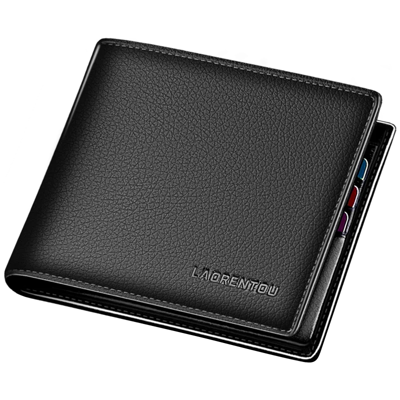 Portefeuille en cuir véritable pour homme avec poche zippée — photo 9