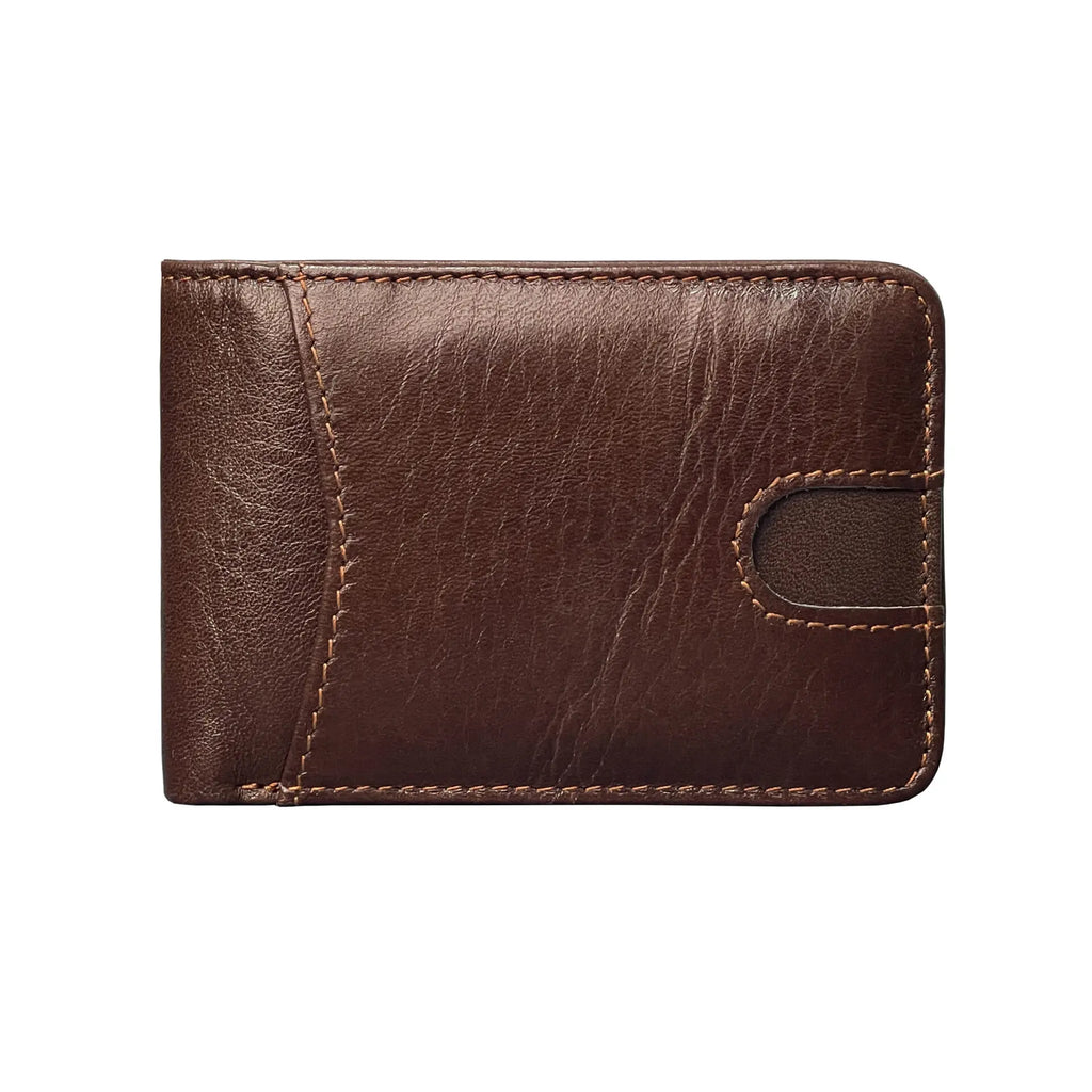 Portefeuille en cuir véritable pour homme – Portefeuille bifold simple avec protection RFID, plusieurs couleurs disponibles — photo 10
