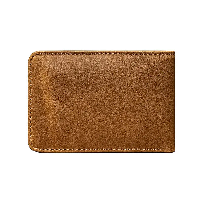 Portefeuille en cuir véritable pour homme – Portefeuille bifold simple avec protection RFID, plusieurs couleurs disponibles — photo 4