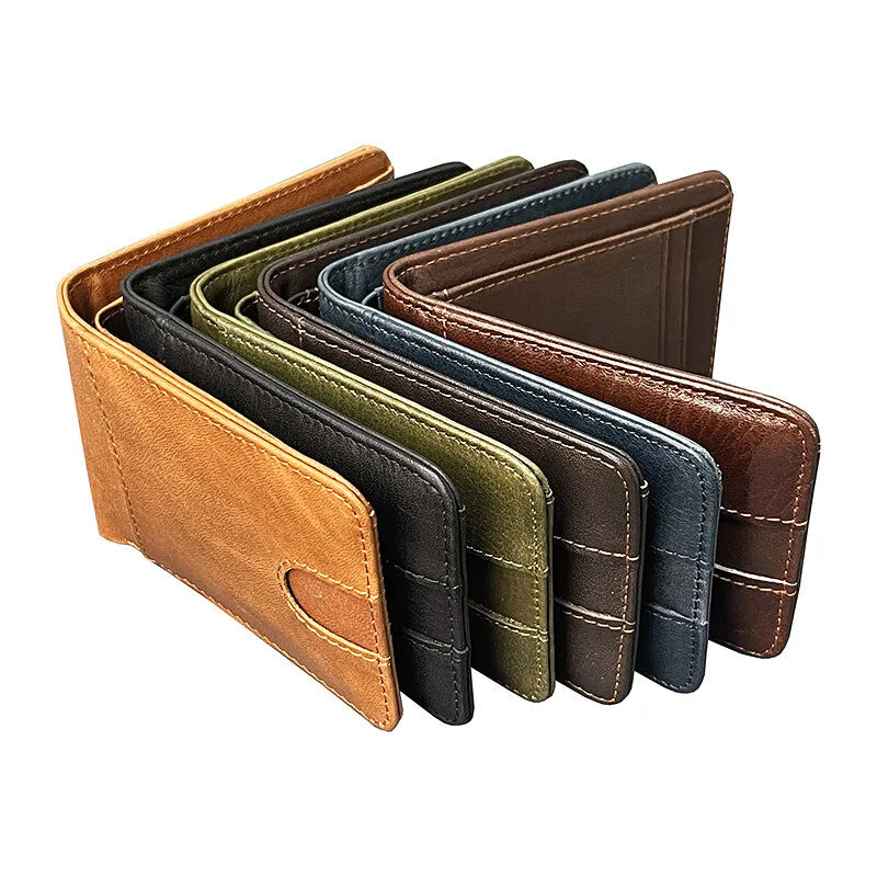 Portefeuille en cuir véritable pour homme – Portefeuille bifold simple avec protection RFID, plusieurs couleurs disponibles — photo 5