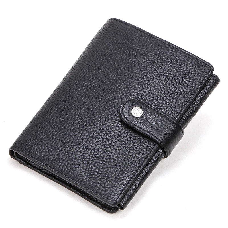 Portefeuille en Cuir Véritable | Design à Fermeture Hasp avec Porte-Passport et Compartiments Multiples — photo 8