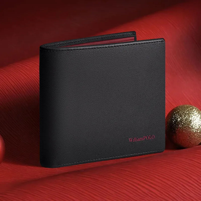 Portefeuille homme cuir véritable compact avec porte-cartes multifonction — photo 1
