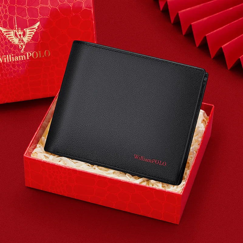 Portefeuille homme cuir véritable compact avec porte-cartes multifonction — photo 3