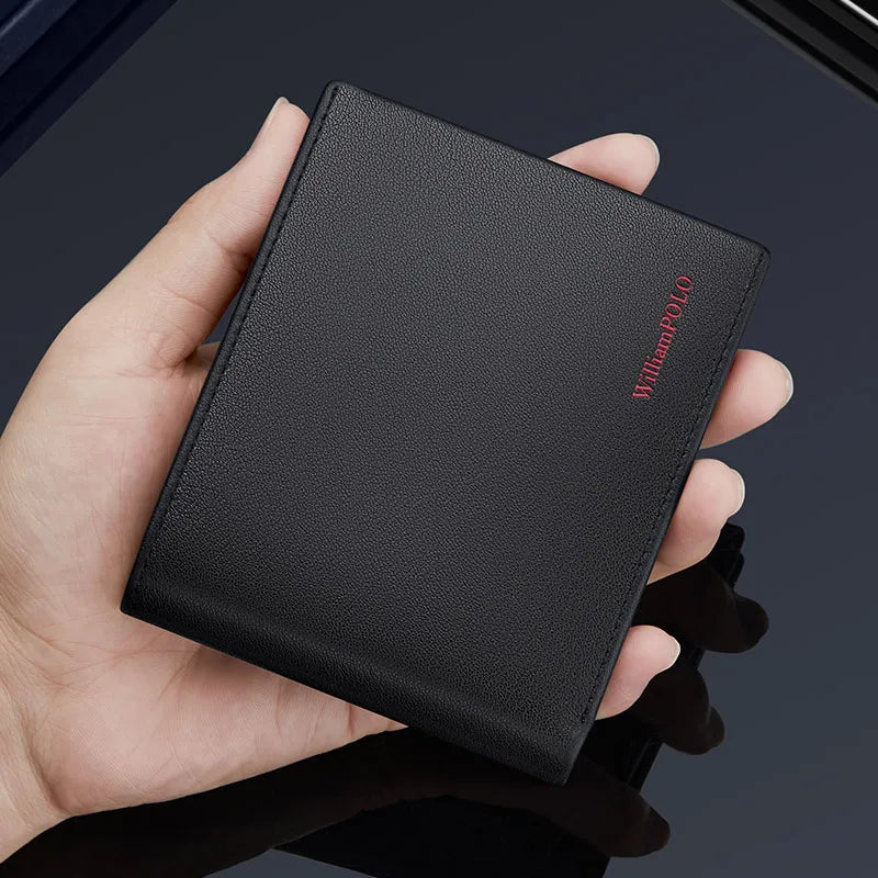 Portefeuille homme cuir véritable compact avec porte-cartes multifonction — photo 4