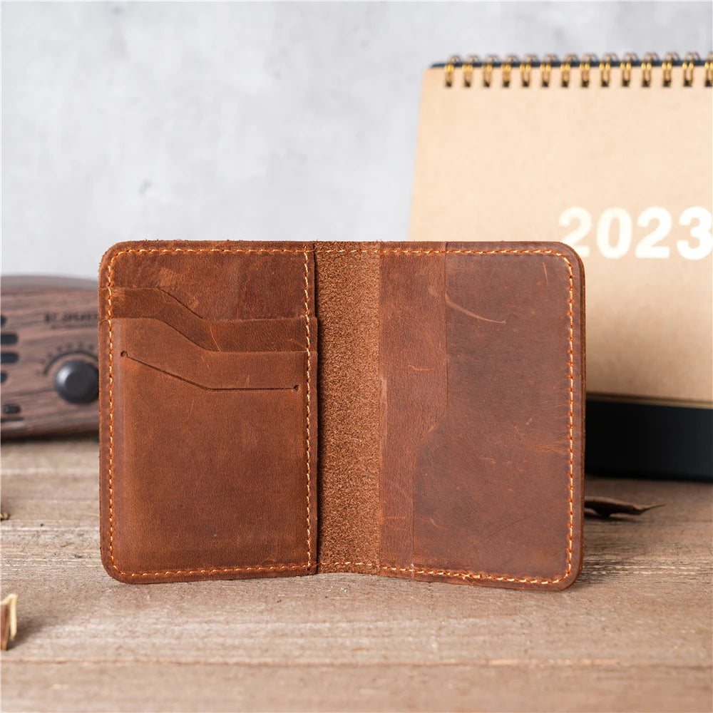 Portefeuille Minimaliste en Cuir Véritable pour Homme – Porte-cartes Slim en Cuir de Vachette — photo 19